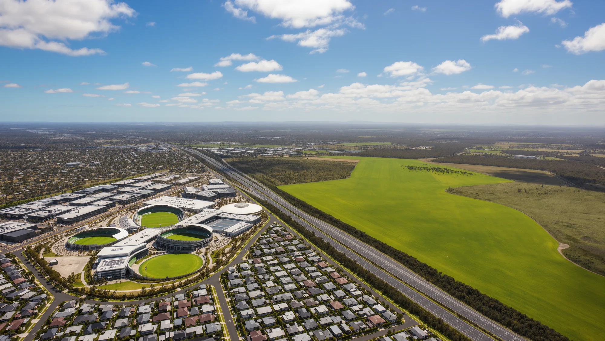 Aerial artist's impression of Casey Fields South